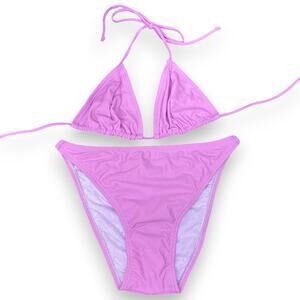 Deadstock vintage purple triangle bikini